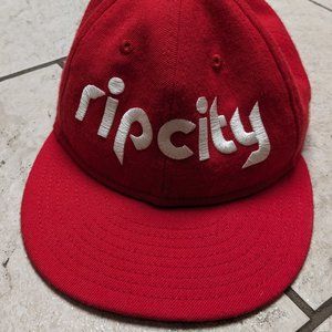 New Era NBA Portland Trail Blazers Fitted Hat (Red, 7 7/8)